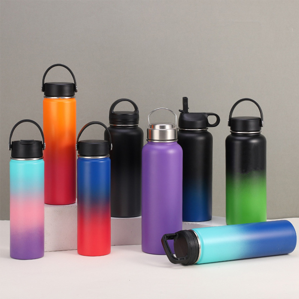 Custom logo 32oz wide mouth vacuum flasks double wall stainless steel thermos outdoor travel water bottle