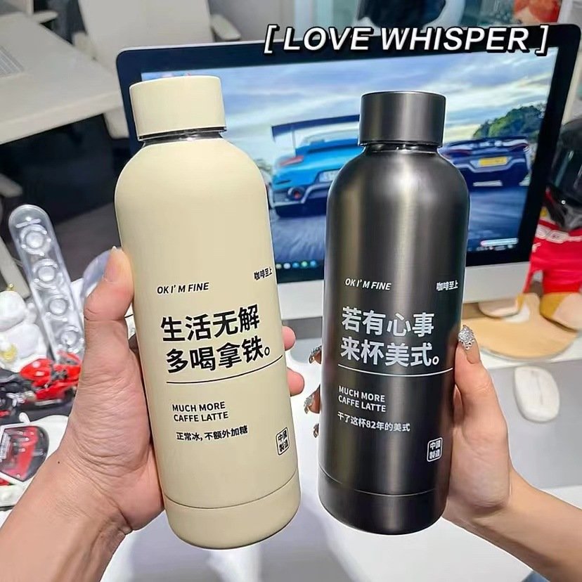 tasse wasserflasche rubber painted stainless steel sport yoga bottle botellas de agua stainless steel sport water bottles