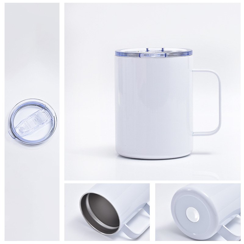 USA Warehouse RTS 12oz Sublimation Travel Coffee Mug Stainless Steel 12oz Sublimation Tumbler with Handle
