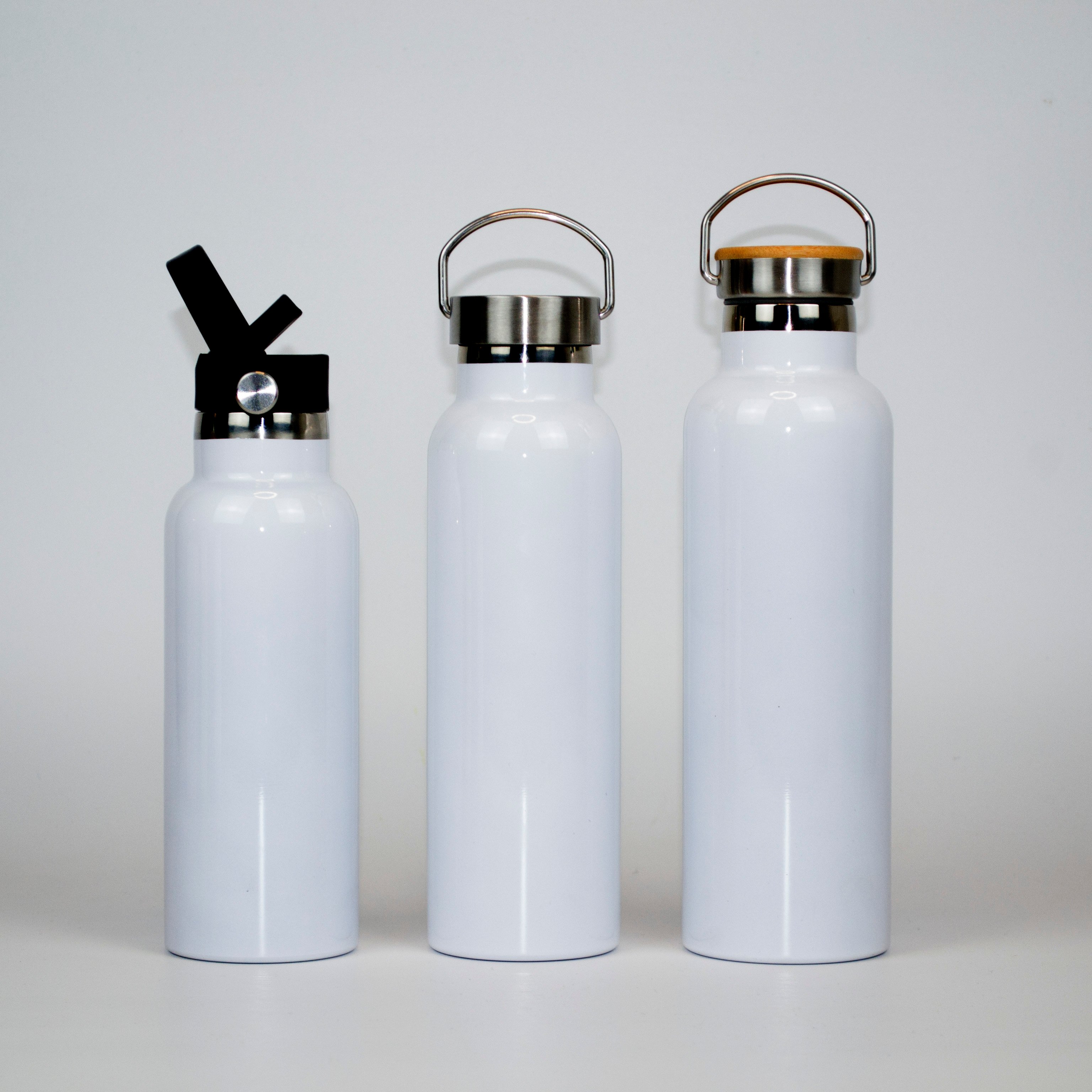 Hot Selling 18/8 Stainless Steel Sports Water Bottle Insulated Thermos Narrow Mouth Flask With Custom Logo Bamboo Lids