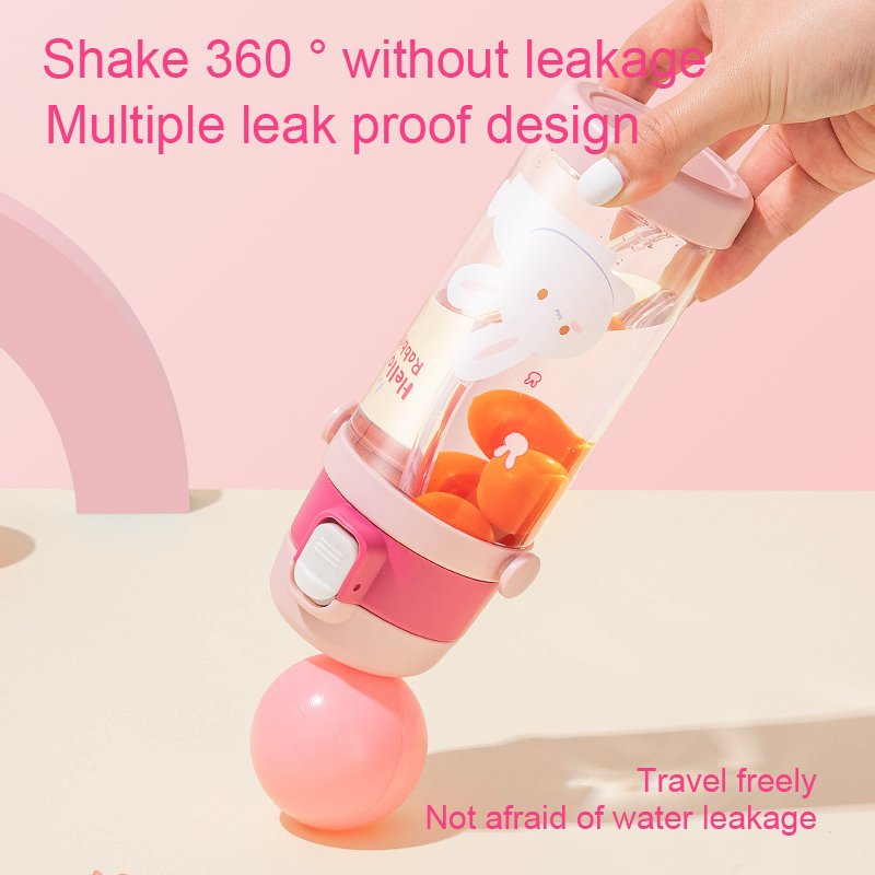 Wholesale Lovely Cartoon Kids Water Bottle Tritan BPA Free Plastic Water Bottles With Strap