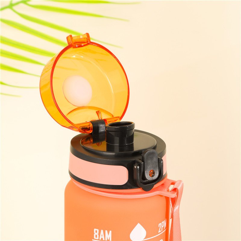 1L 32oz gradient eco friendly large capacity gym sports water bottle BPA free motivational outdoor Water Bottle