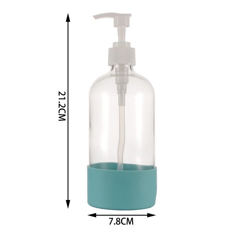 500ml Glass Spray Bottle Vacuum Flask Sport Water Bottles Boots Bottom Sleeve Silicone Bottles Protective Cover Case