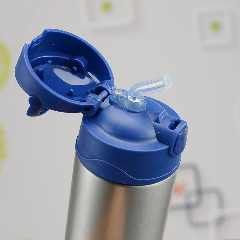 Customized Children Sublimation Blanks Sippy Cups 350ML 400ML Double Wall Straight Flip Top Kids Water Bottles