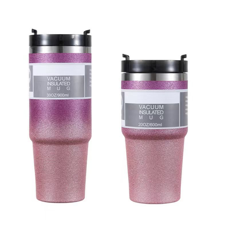 double wall stainless steel tumbler with straw sport water bottle insulated 30oz