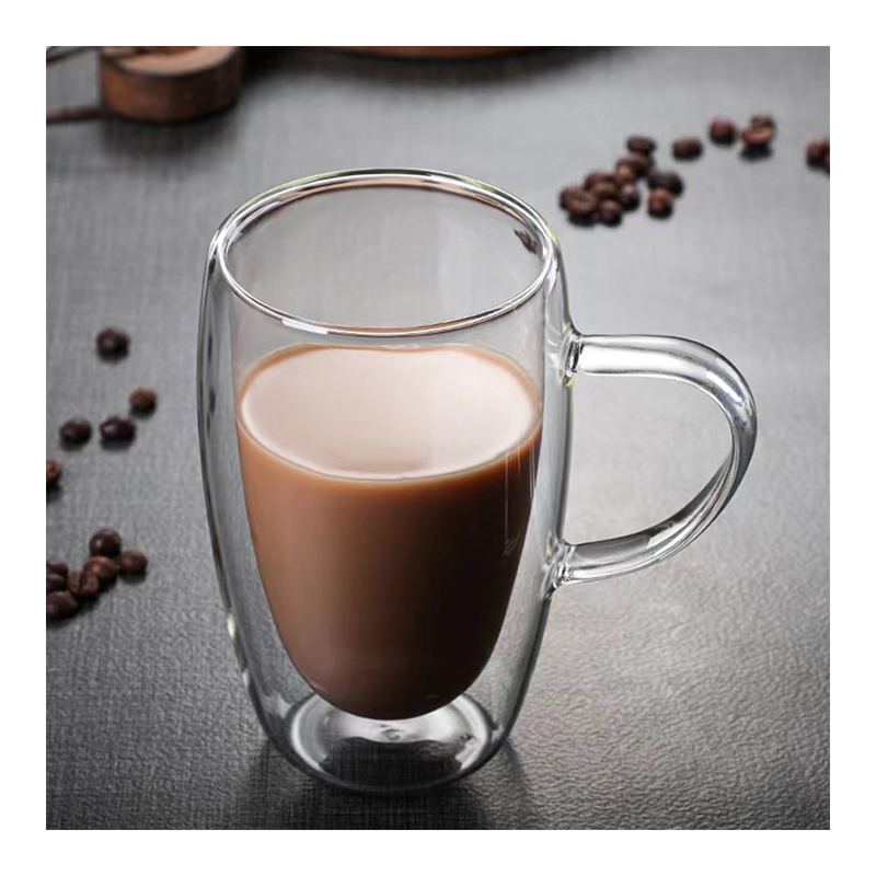 JM Milk Coffee Mugs Travel Glassware Crystal Glass Tea Cup Coffee Cup Wine Glasses Transparent Custom Drinking Glass Carton