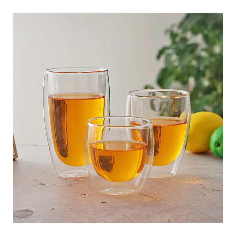 JM Milk Coffee Mugs Travel Glassware Crystal Glass Tea Cup Coffee Cup Wine Glasses Transparent Custom Drinking Glass Carton