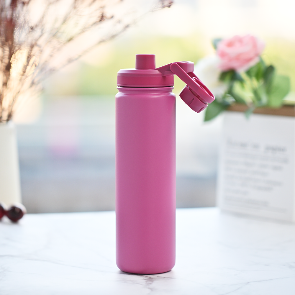 22OZ Factory Wholesale Vacuum Flask New Design Lid Travel Mug Wide Mouth Sports Water Bottle
