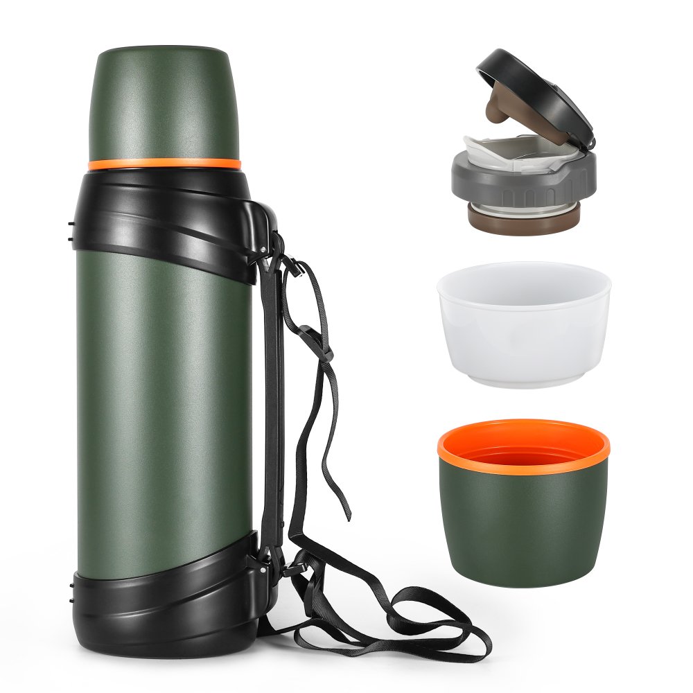 Classic style vacuum flask Large capacity stainless steel water bottle outdoor Sports kettle with lid