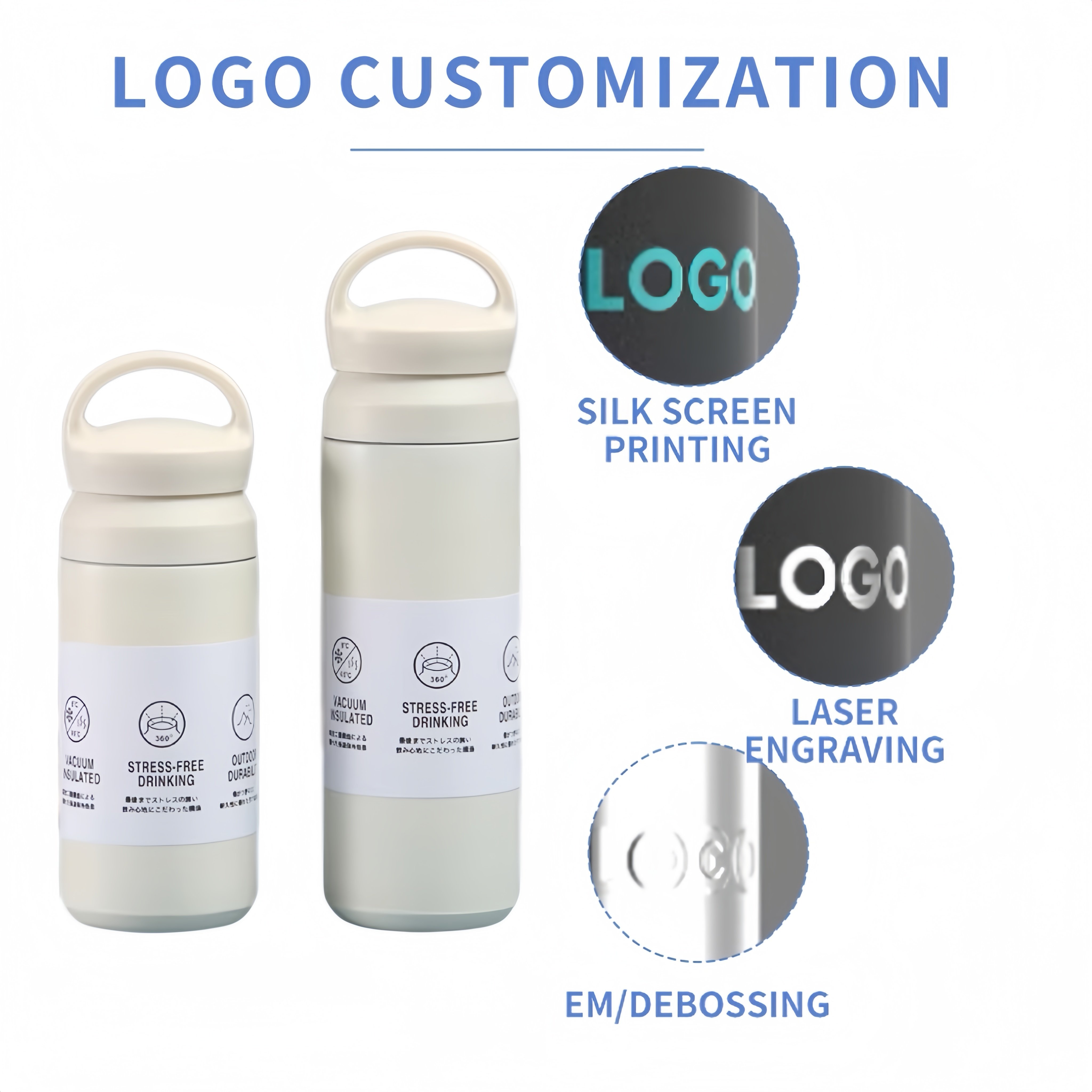 Japanese-style Travel Coffee Mug Nice Portable Stainless Steel Tumbler Camping Party Business Gifts Desktop Office Use