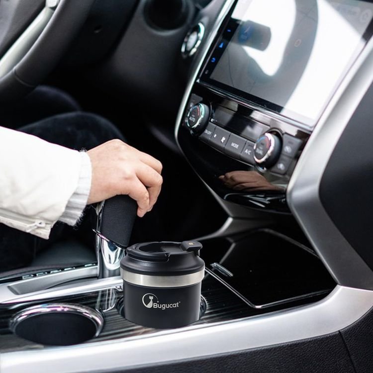Bugucat Best Quality Stainless Steel Coffee Cup Black Travel Coffee Mug CLASSIC Coffee Cup Without BPA