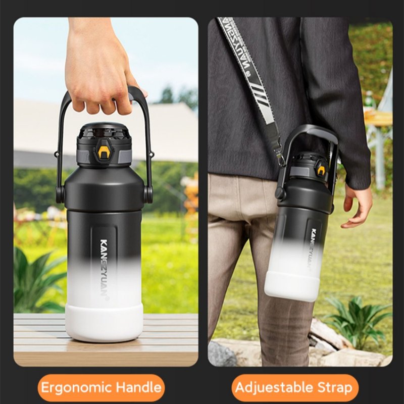 Custom Logo GuangDong Yoga Straw Stainless Steel Vacuum Insulated Water Thermos Bottles With Tea Infuser