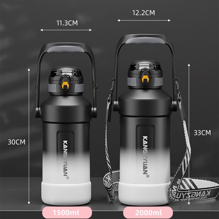 Custom Logo GuangDong Yoga Straw Stainless Steel Vacuum Insulated Water Thermos Bottles With Tea Infuser