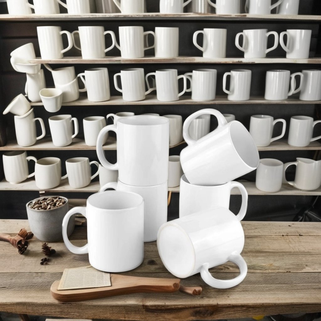 High quality 11oz white sublimation mug with individual packaging box