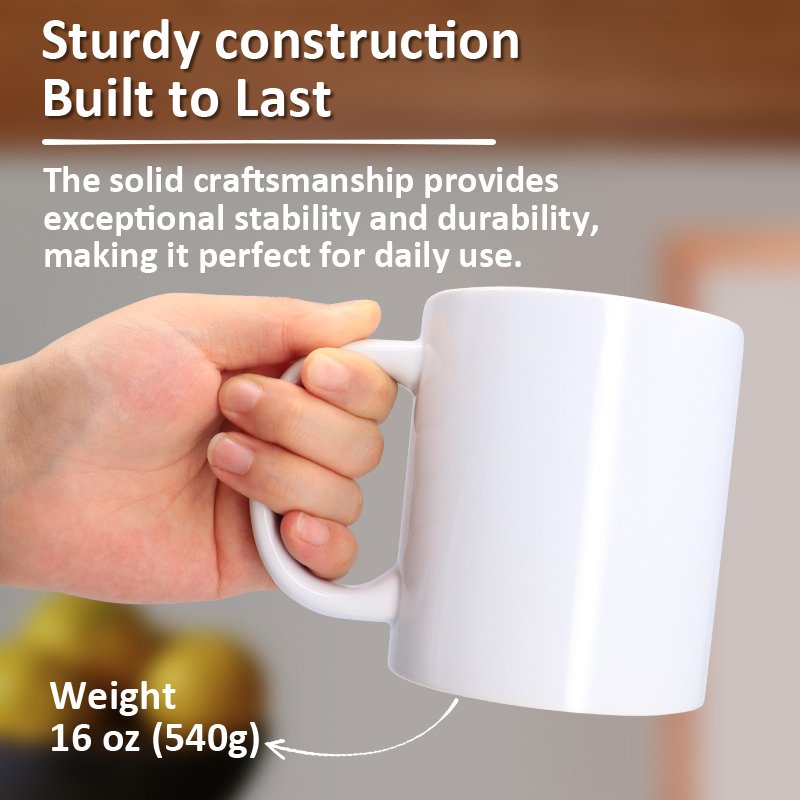 Wholesale manufacturer 11 oz Porcelain White Custom Custom Logo 11oz Printed Christmas Sublimation blank Ceramic Cup Coffee Mugs