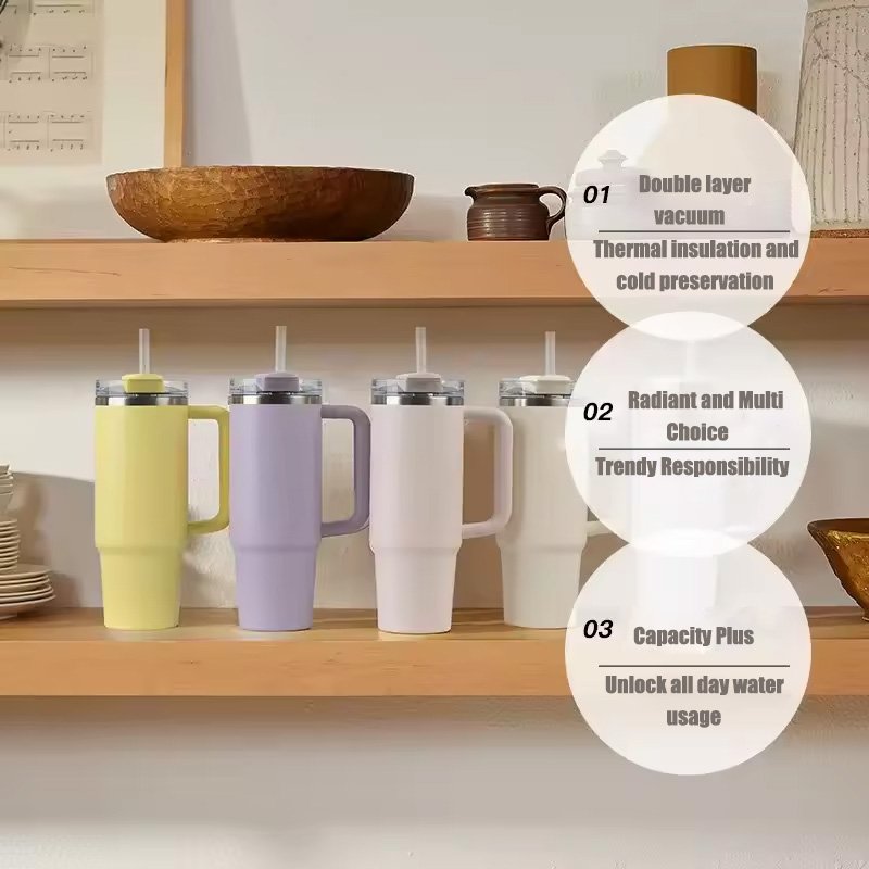 Large Capacity 304 Stainless Steel Sippy Cup for Men and Women Disposable Summer Ice High-Appearance Level Water Mugs
