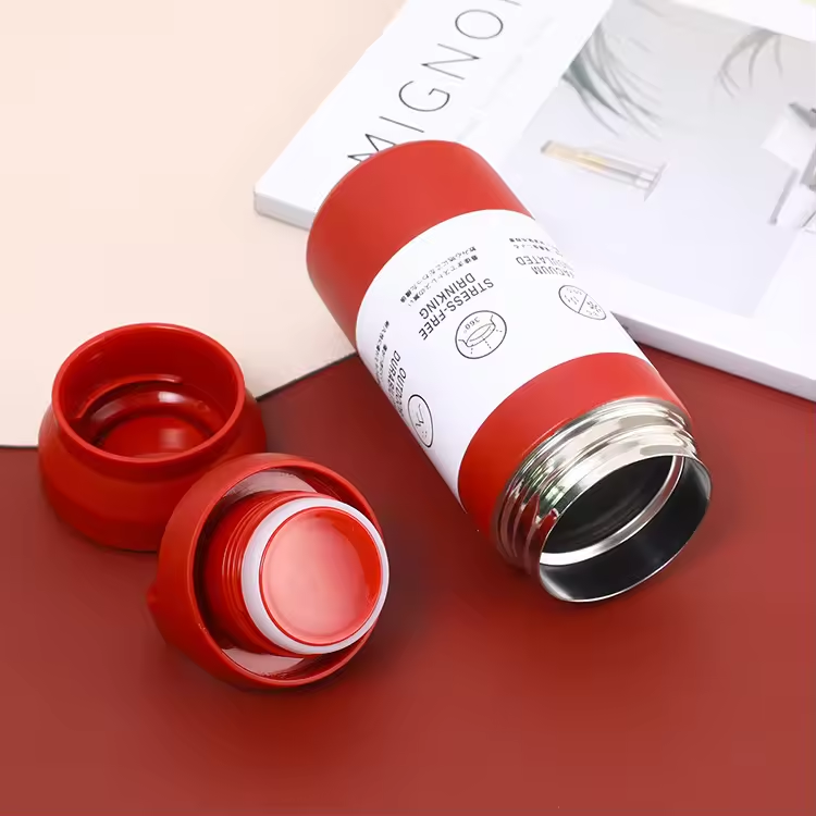 Custom Logo Straight Tumbler Cups With Lid Handle team gift stainless Coffee Mug Insulated Vacuum Flask Travel Outdoor Portable
