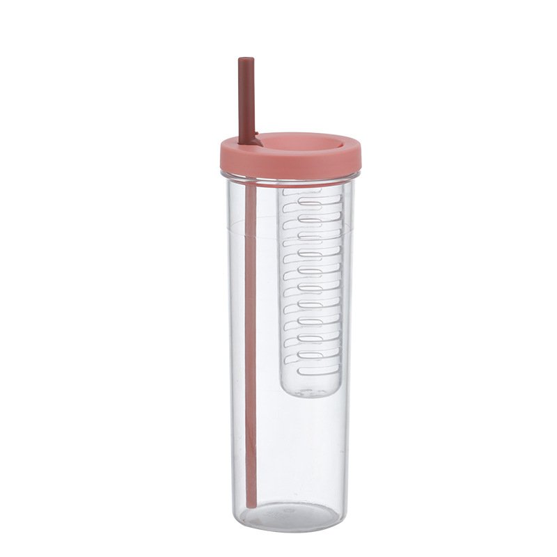Student portable 500ml tea separation cup juice beverage with filter water bottle straw leak proof water bottle