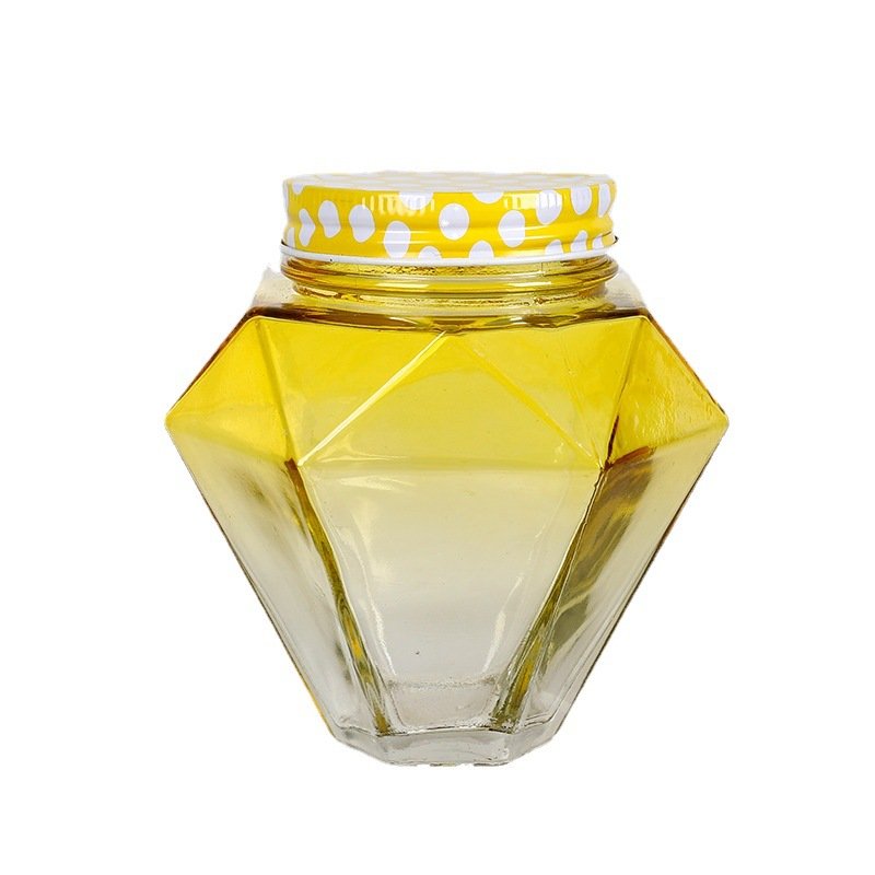 Wholesale Regular Mouth Diamond Shape Drinking Mason Jar 16Oz 480ml Glass Mason Jar with Lid Tumbler Mugs for Juice Milk