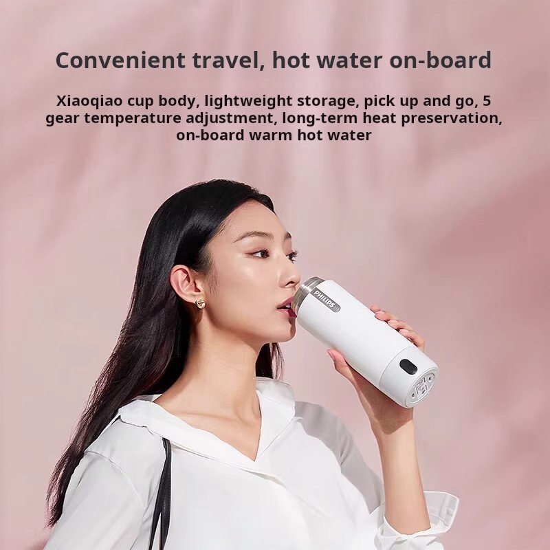 Portable Electric Smart Female Travel Kettle Small Intelligent Vacuum Flask & Thermos Cup for On-The-Go Use