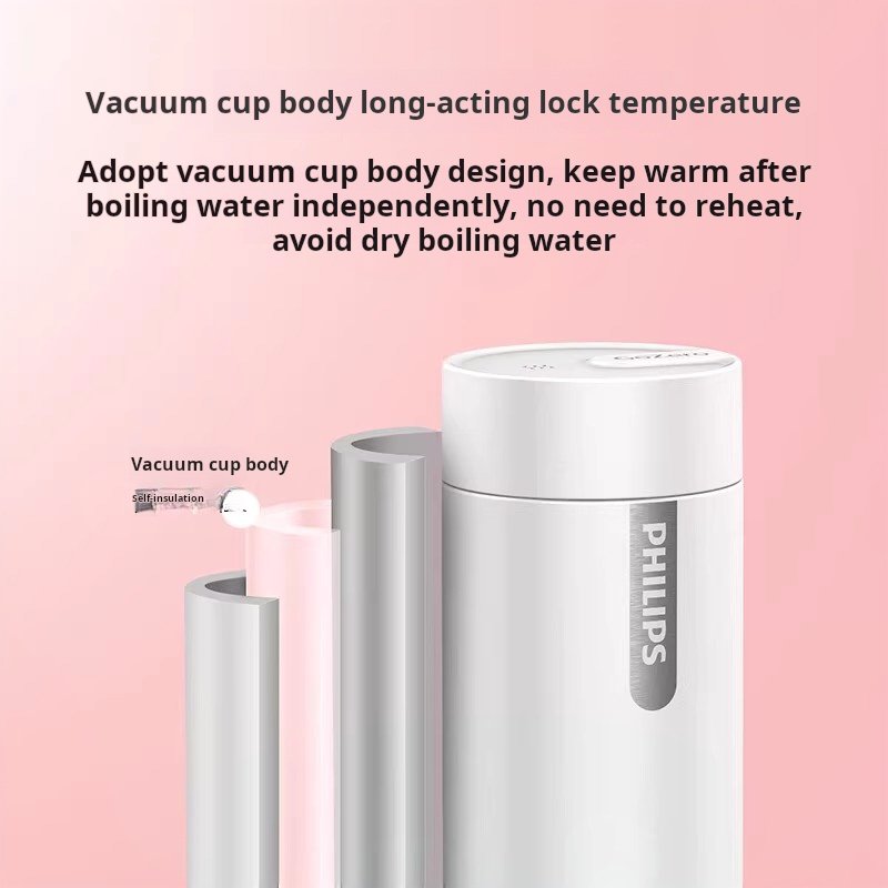Portable Electric Smart Female Travel Kettle Small Intelligent Vacuum Flask & Thermos Cup for On-The-Go Use