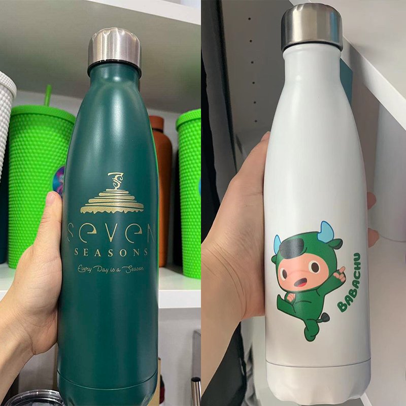 Jacky- Hot Sale 500ml Stainless Steel Insulated Vacuum Flask Custom Logo Cola Shape Steel Drink Water Bottle