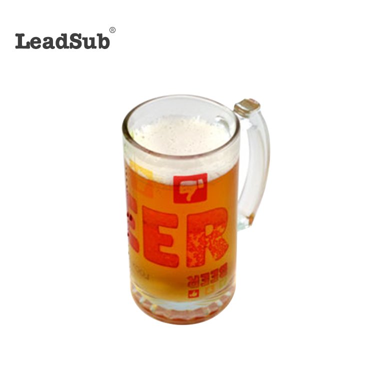sublimation customized logo glass beer mugs