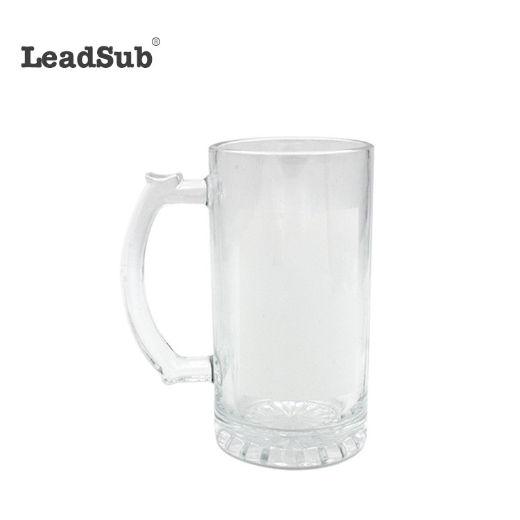 sublimation customized logo glass beer mugs