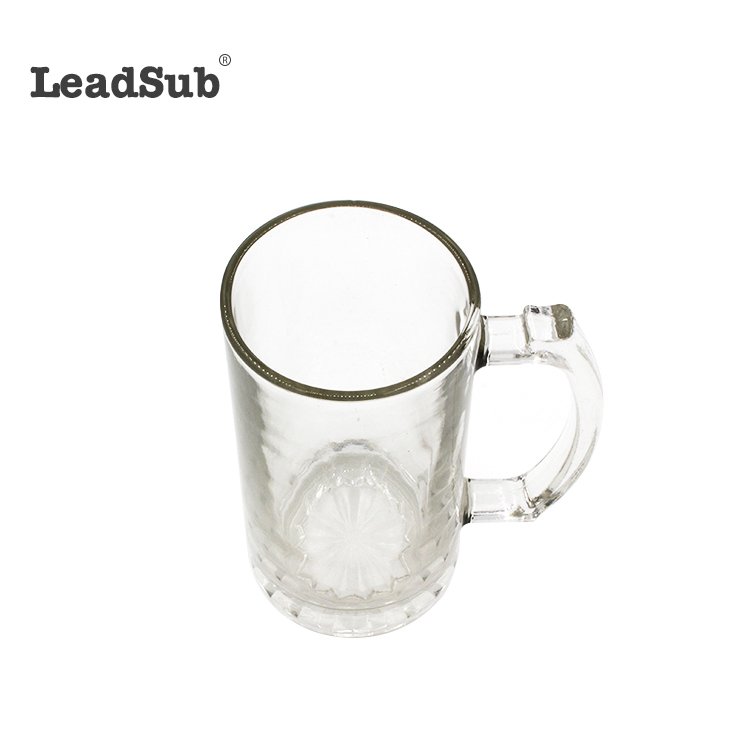 sublimation customized logo glass beer mugs