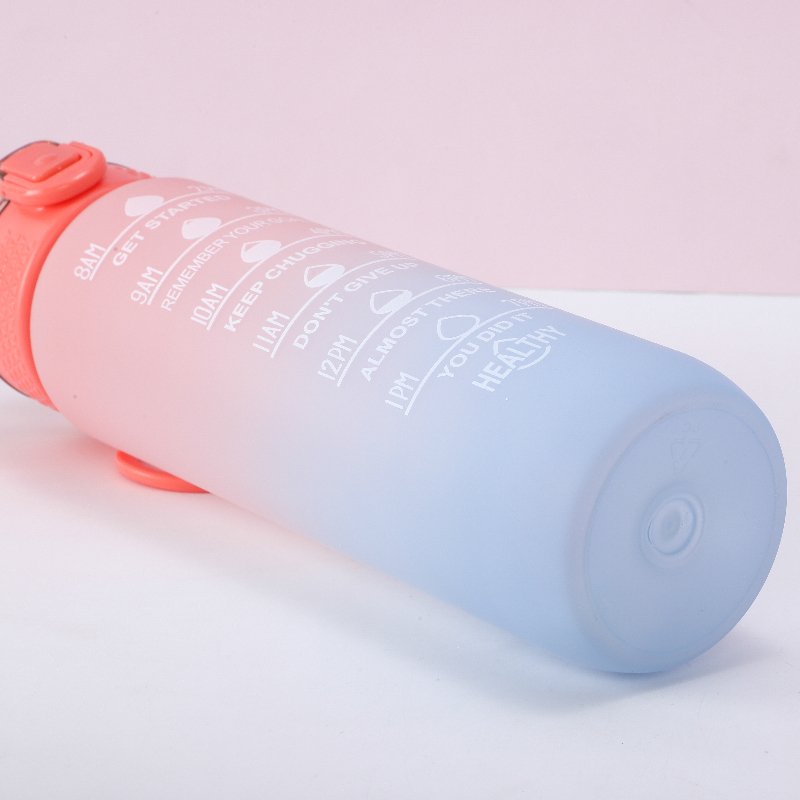 32oz Water Bottle with Straw & Motivational Time Marker Leakpro Ensure Drink Enough Water Throughout The Day for Fitness