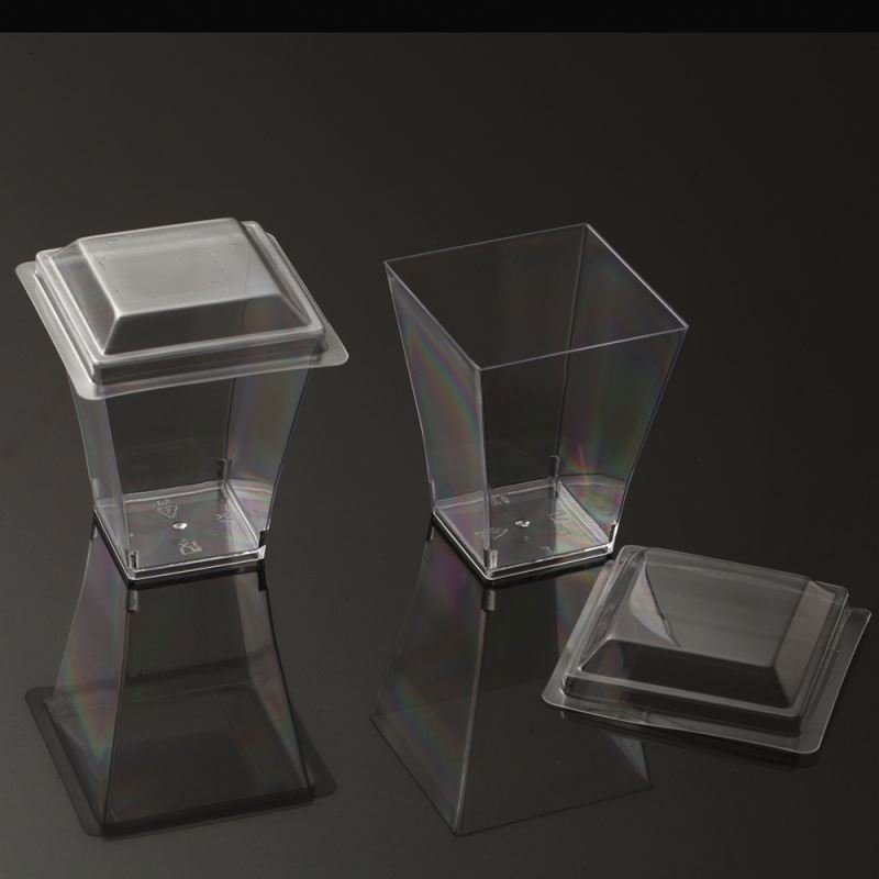 Mousse Dessert Cup 2 Oz Cups & Saucers PS Drinkware Coffee Mug Party&shop Clear Plastic Color Morden Luxury Customized Party 7G