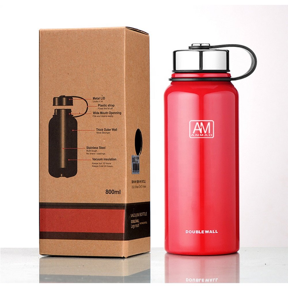 Vacuum Flask Portable Insulated Stainless Steel Sports Bottle
