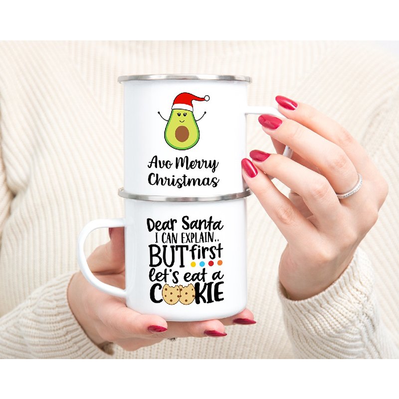 12oz food grade safety green color customized logo printed enamel ware coffee water serving belly mug cup with black rim