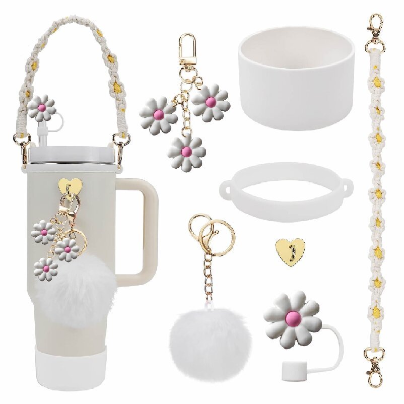 drinking cup 30oz 40oz with handle accessories straw topper eco-friendly coffee mug charm stanly cup accessories