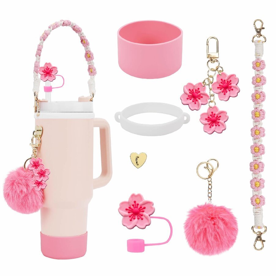 drinking cup 30oz 40oz with handle accessories straw topper eco-friendly coffee mug charm stanly cup accessories