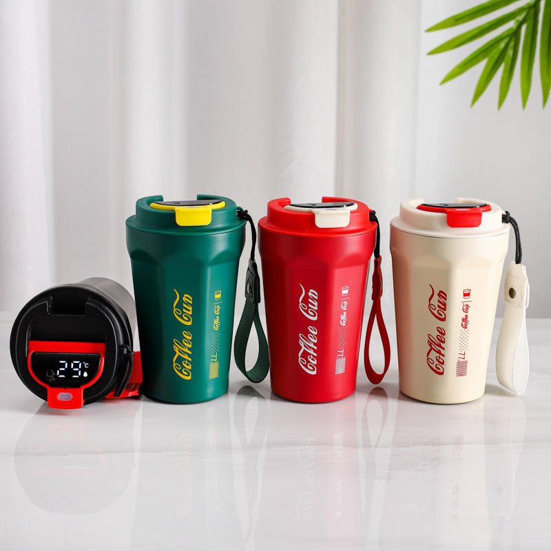 380ml Custom Logo Vacuum Insulated Double Wall Tumbler Reusable Coffee Mugs Stainless Steel Coffee Mug Cup With Lid