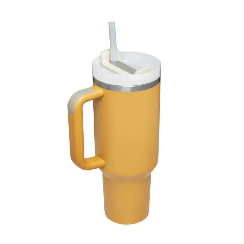 Customizable 40 oz Tumbler Double Walled Coated Tumblers Car Coffee Mug Stanly Cup Powder Travel Mug With Handle