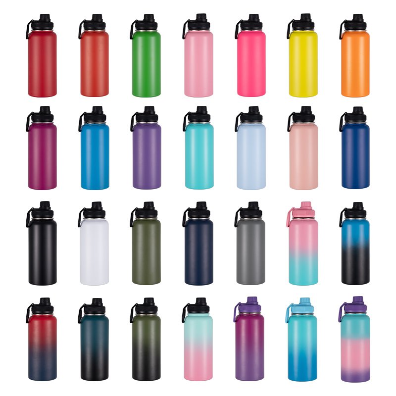 Custom Logo 2024 Latest Double Wall Stainless Steel 32oz Vacuum Flask Kids Water Bottle For Drinking