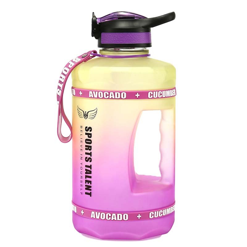 LeMuna 2.2L Fitness Water Bottle Sports Motivational Water Bottle with Time Marker Reminder Large Water Bottle BPA FREE