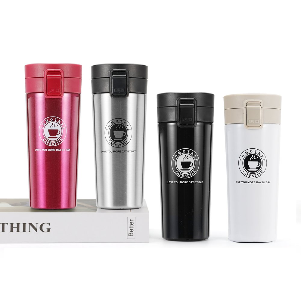 Wholesale Portable Modern Reusable Double Wall Stainless Steel Travel Mug With Bounce Lid