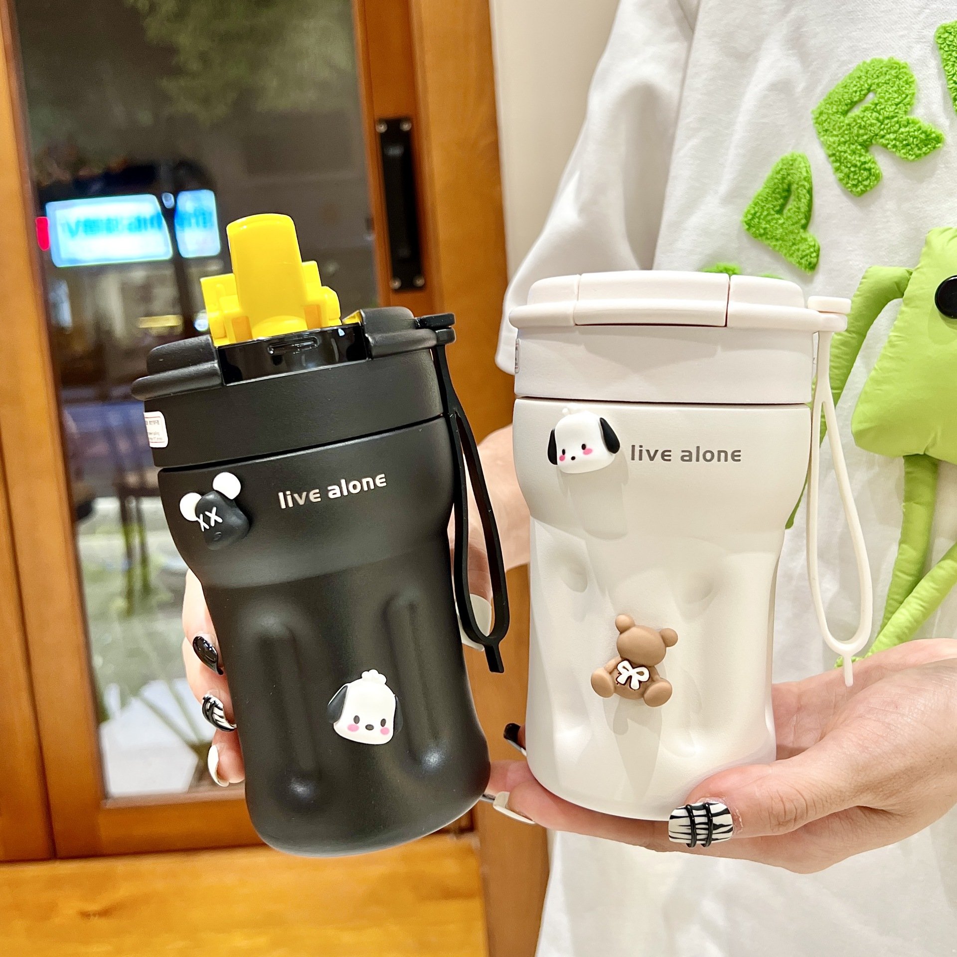 Custom 400ml 304 Stainless Steel Vacuum Tumbler Insulated Thermal Coffee Cups Beer Mug With Lid