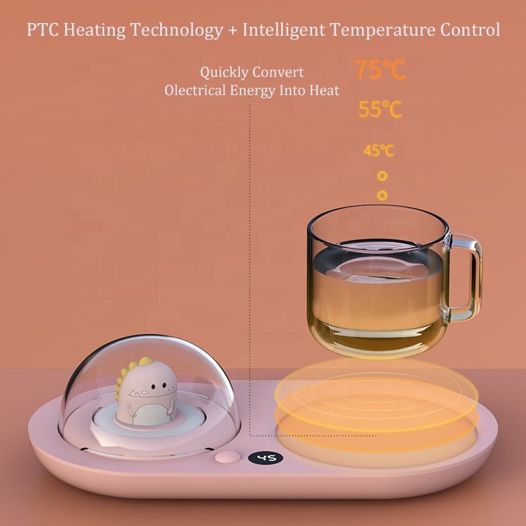 Smart Electric Beverage Coffee Mug Cup Warmer Water Thermostat Coaster Desktop Heating Plate