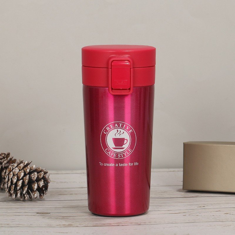 Goofit 500ml Thermal Mug Double Wall 304 Stainless Steel Coffee Cup Vacuum Flask Tea Coffee Leak-proof Thermos Mug