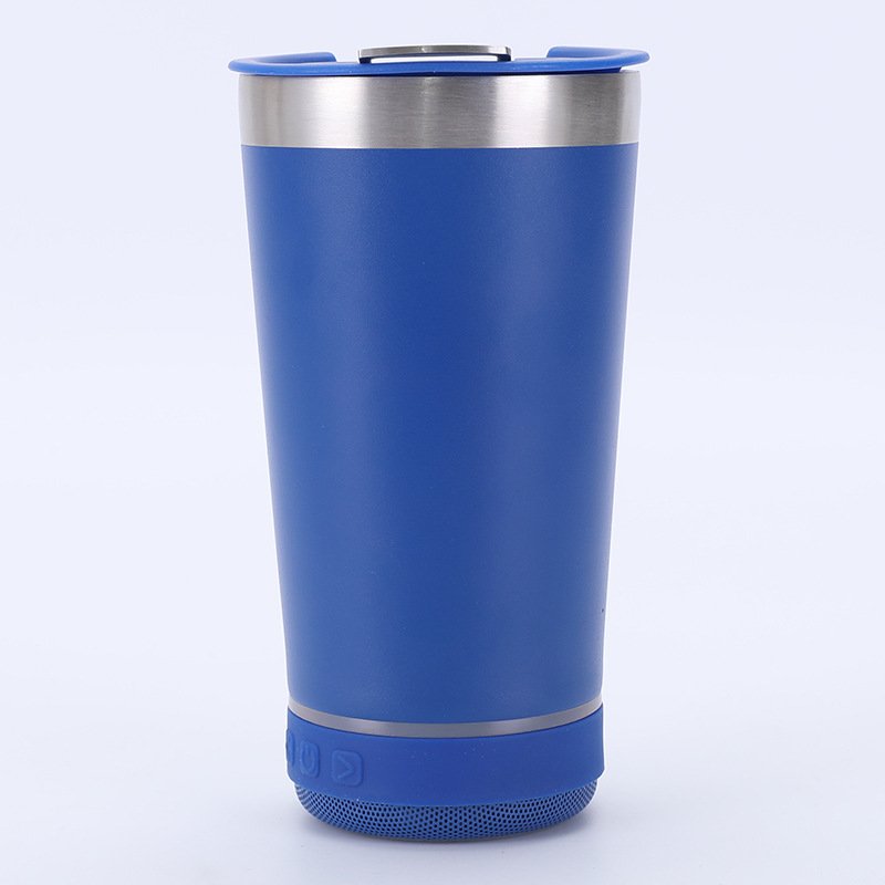 Most Popular Hot Sale Custom Printed Logo Stainless Steel Vaccum Beerinsulated Bluetooth Music Speaker beer tumbler and cups Mug