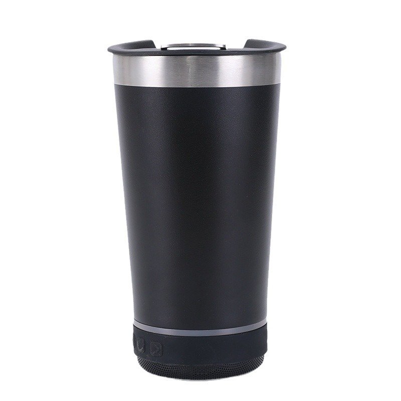 Most Popular Hot Sale Custom Printed Logo Stainless Steel Vaccum Beerinsulated Bluetooth Music Speaker beer tumbler and cups Mug