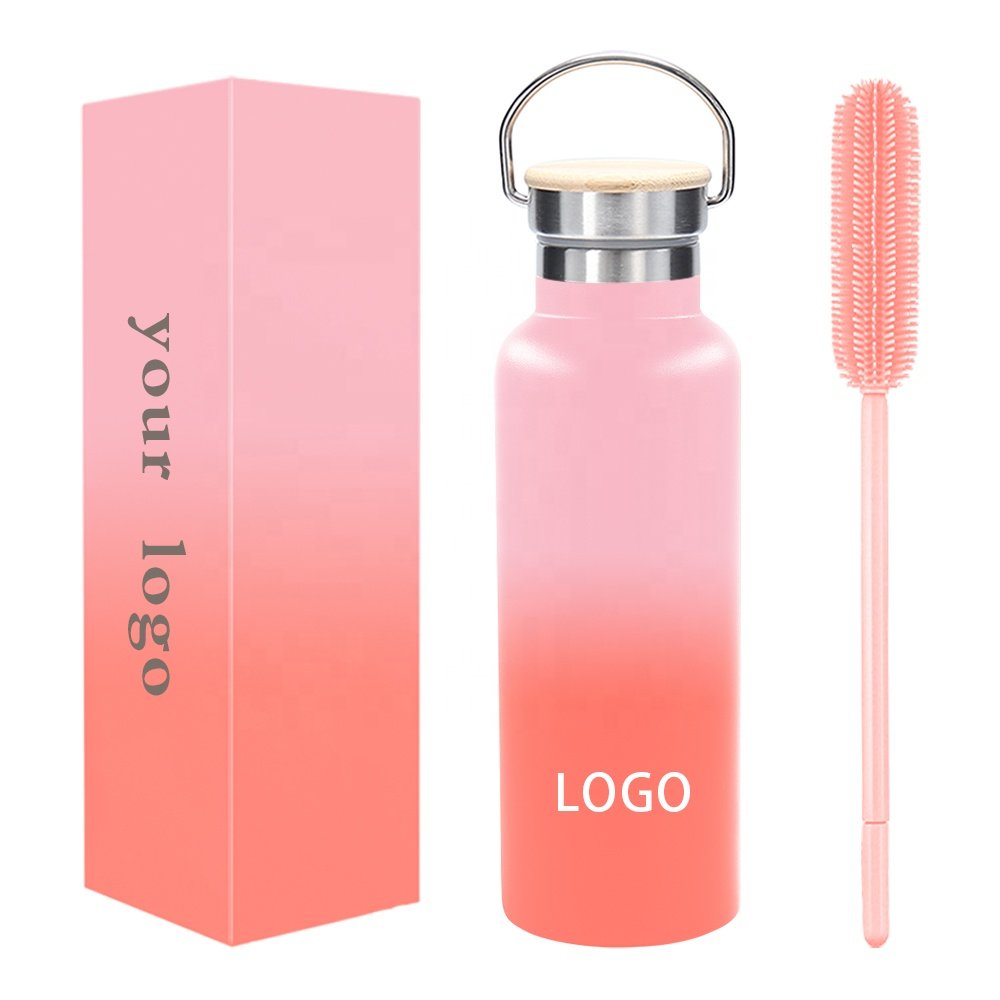 Eco-Friendly Double Wall Bottle Water Vacuum Insulated Stainless Steel No Plastic Water Bottle