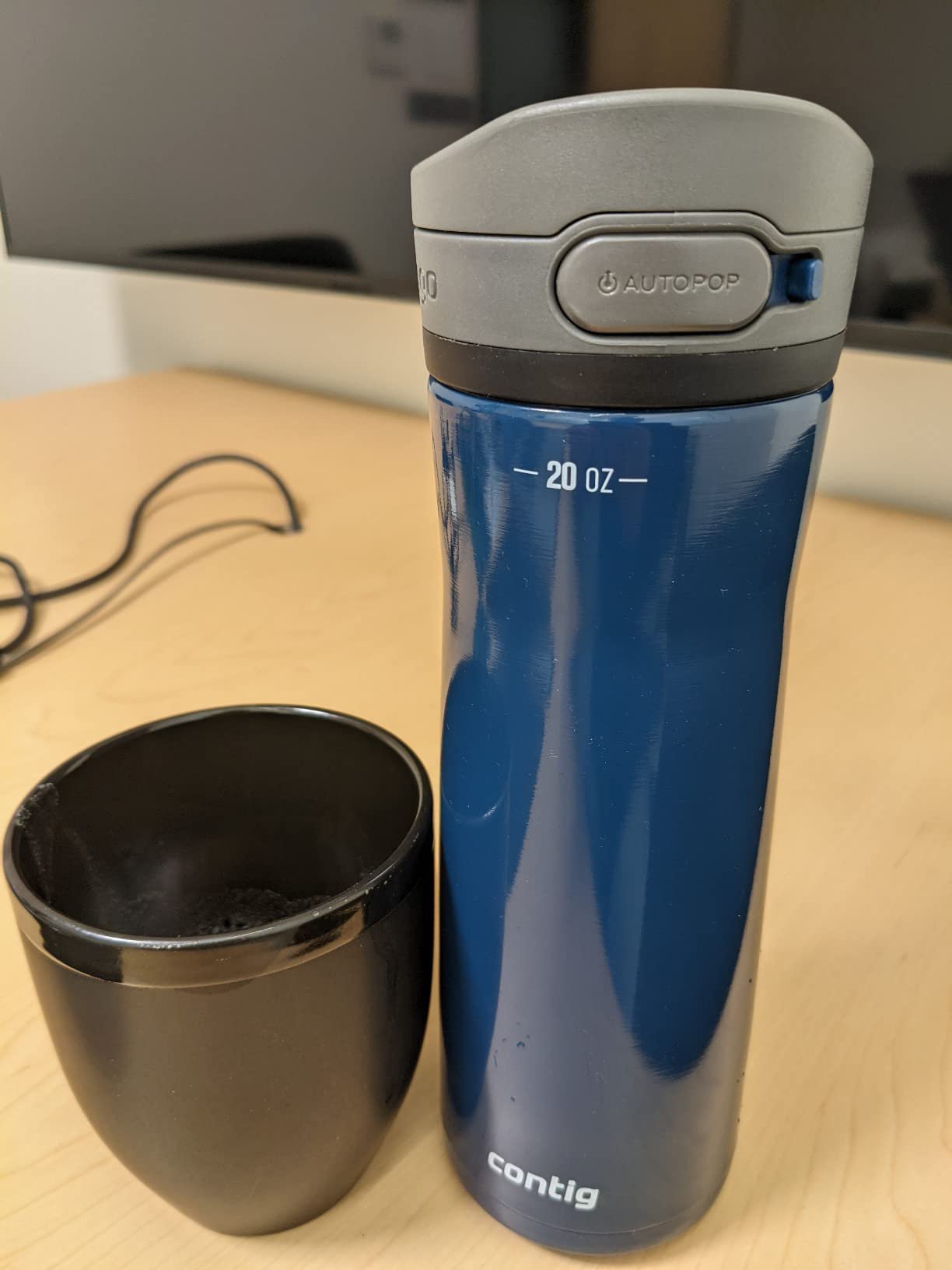 24 oz Chill 2.0 Stainless Steel Vacuum Insulated ContigoCortland Water Bottle with Spill Proof Lid