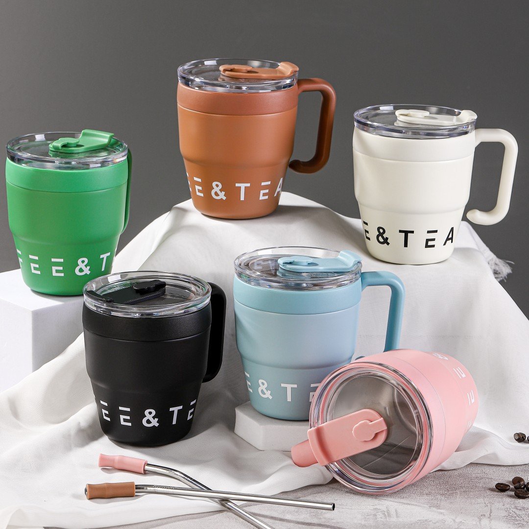 Custom 480Ml Double Wall Coffee Tea Portable Reusable Stainless Steel 480Ml Travel Vacuum Insulated Coffee Mug Cup With Lid