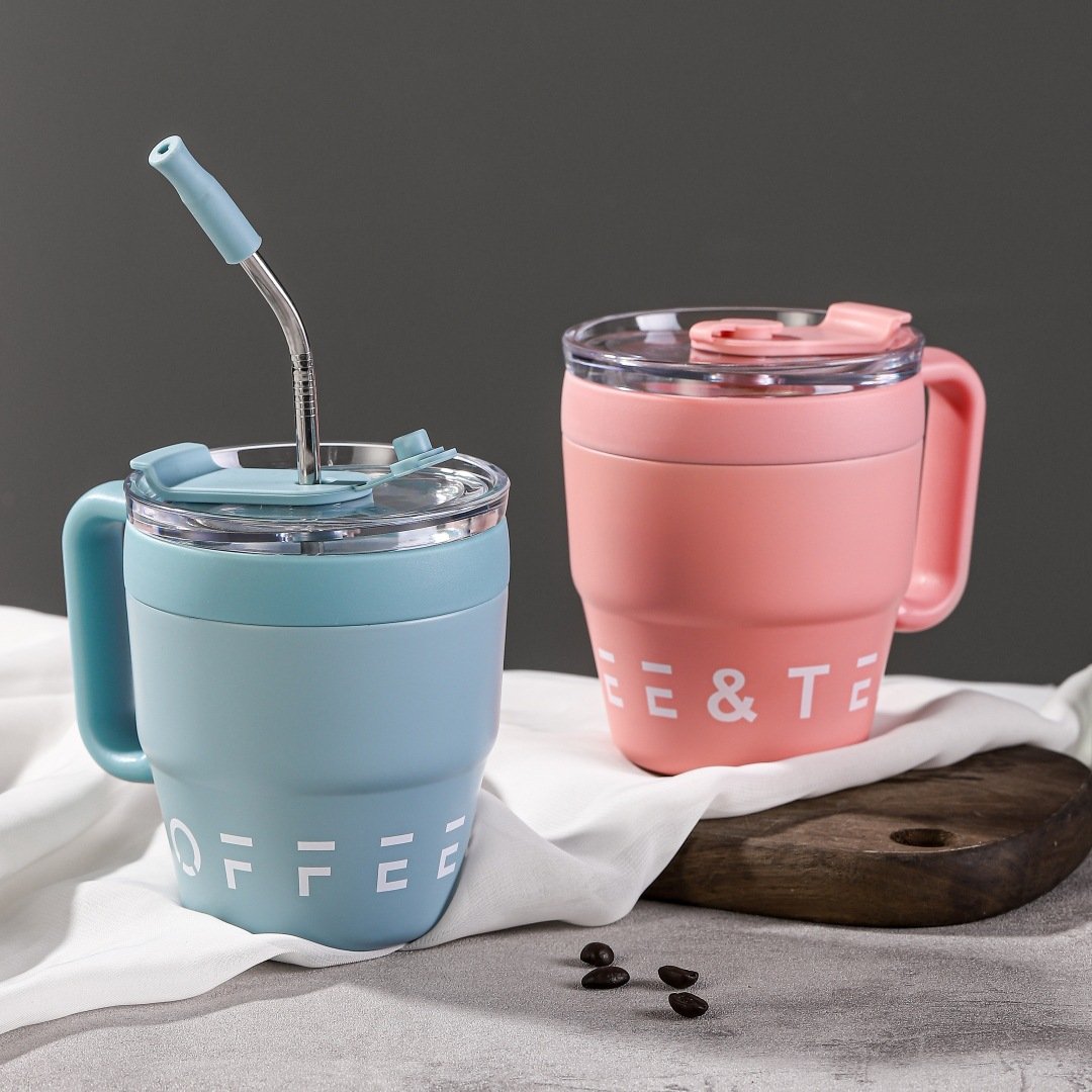 Custom 480Ml Double Wall Coffee Tea Portable Reusable Stainless Steel 480Ml Travel Vacuum Insulated Coffee Mug Cup With Lid