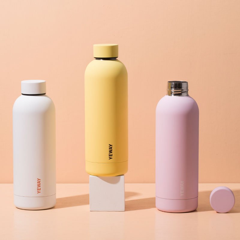 Yeway Free Sample Custom 500ML Thermos Vacuum Flask Double Wall Stainless Steel Water Bottle Vacuum Flasks Stainless Steel Flask
